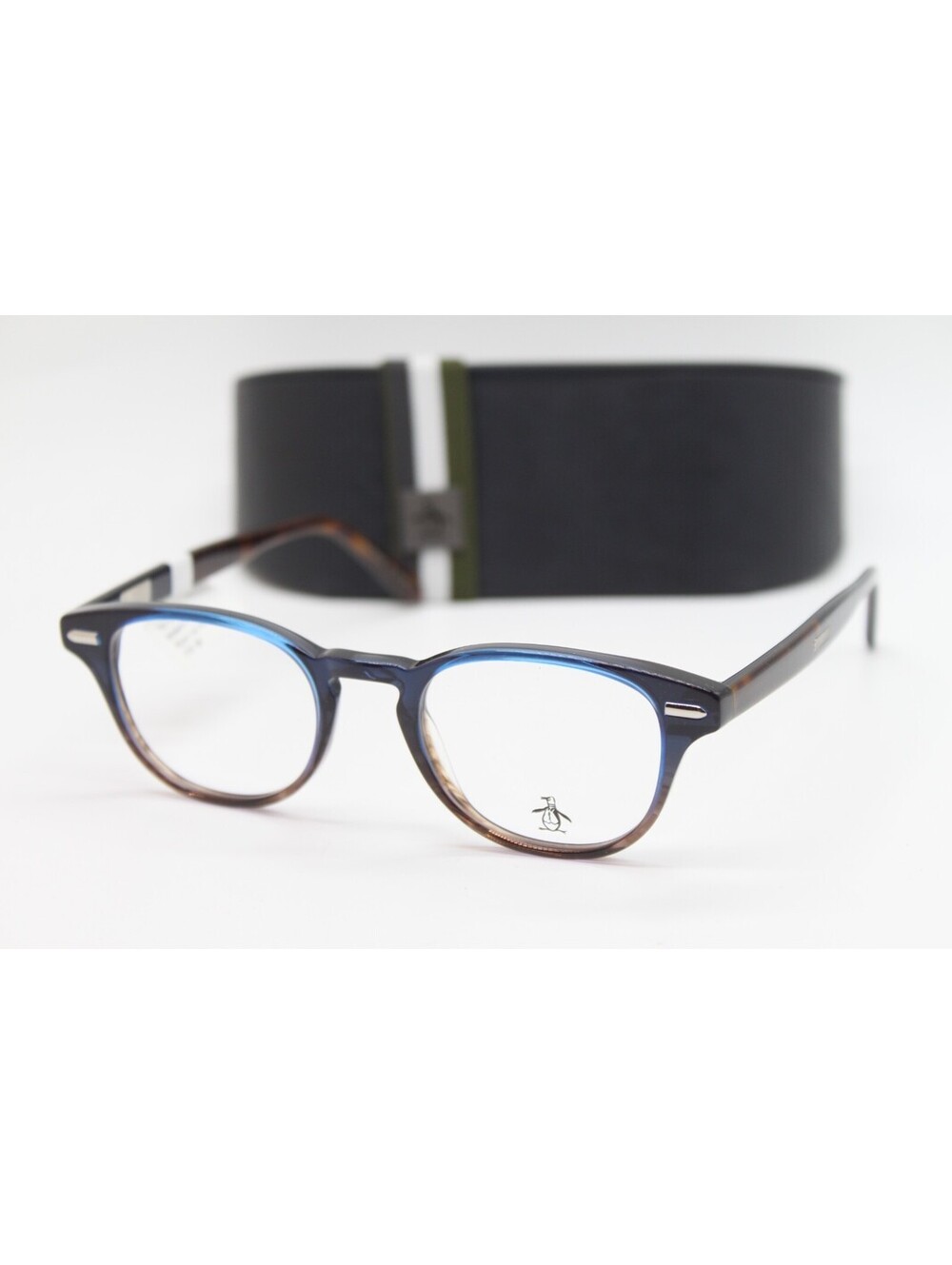NEW PENGUIN THE MURPHY MZ BLUE TORTOISE AUTHENTIC EYEGLASSES W/CASE 46-20
